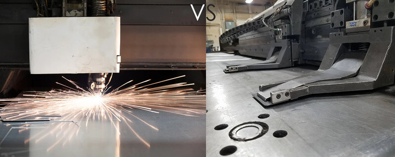Turret punching vs Laser cutting